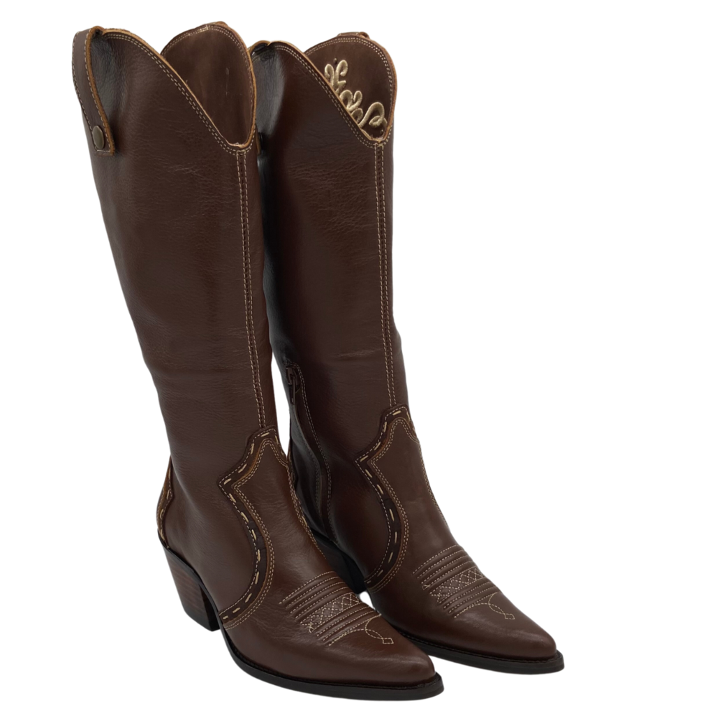 Bota Fem West Country Bico Fino Amarula