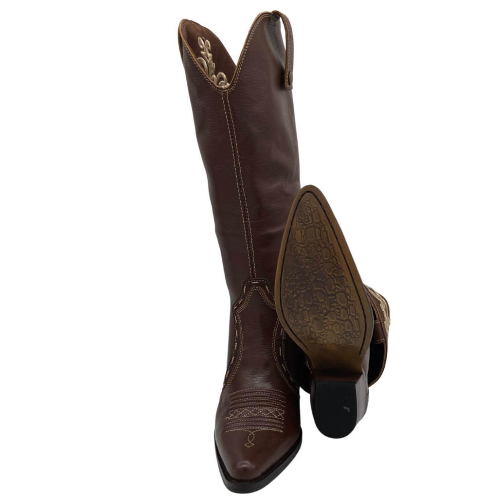 Bota Fem West Country Bico Fino Amarula
