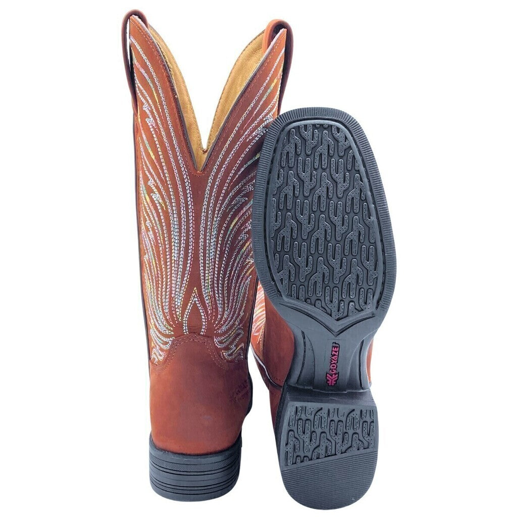 Bota Feminina Goyazes Nobuk Oil Tan