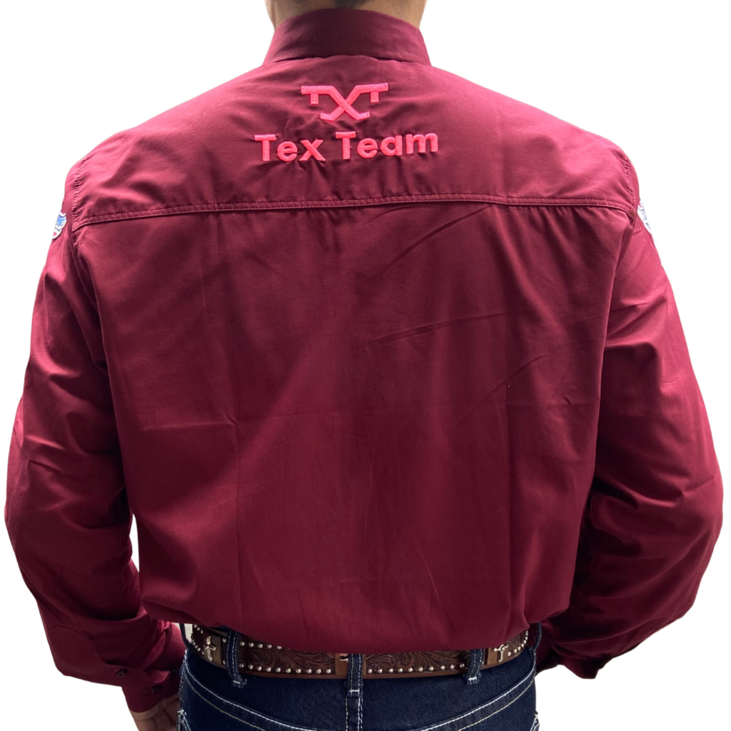 Camisa Masculina Tex Team Bordô/Rosa