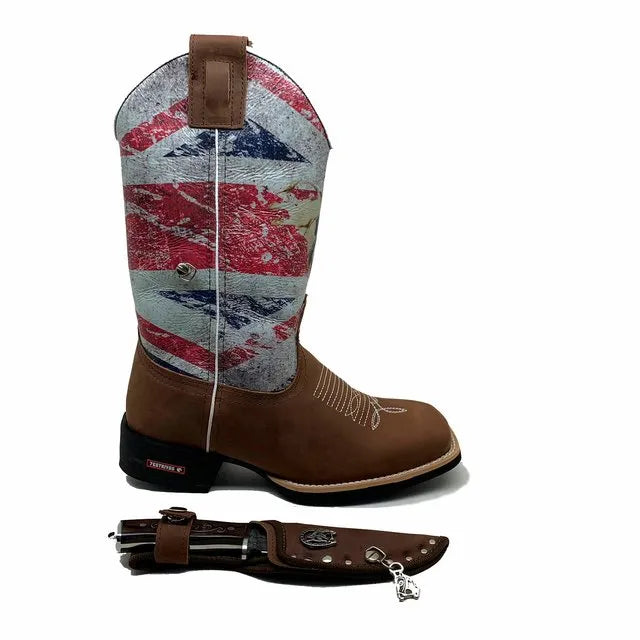 BotaFaca Peão
- Cano Nobuck Cru Estampa Inglesa | Gáspea Crazy Horse Nescau | Bordado Branco