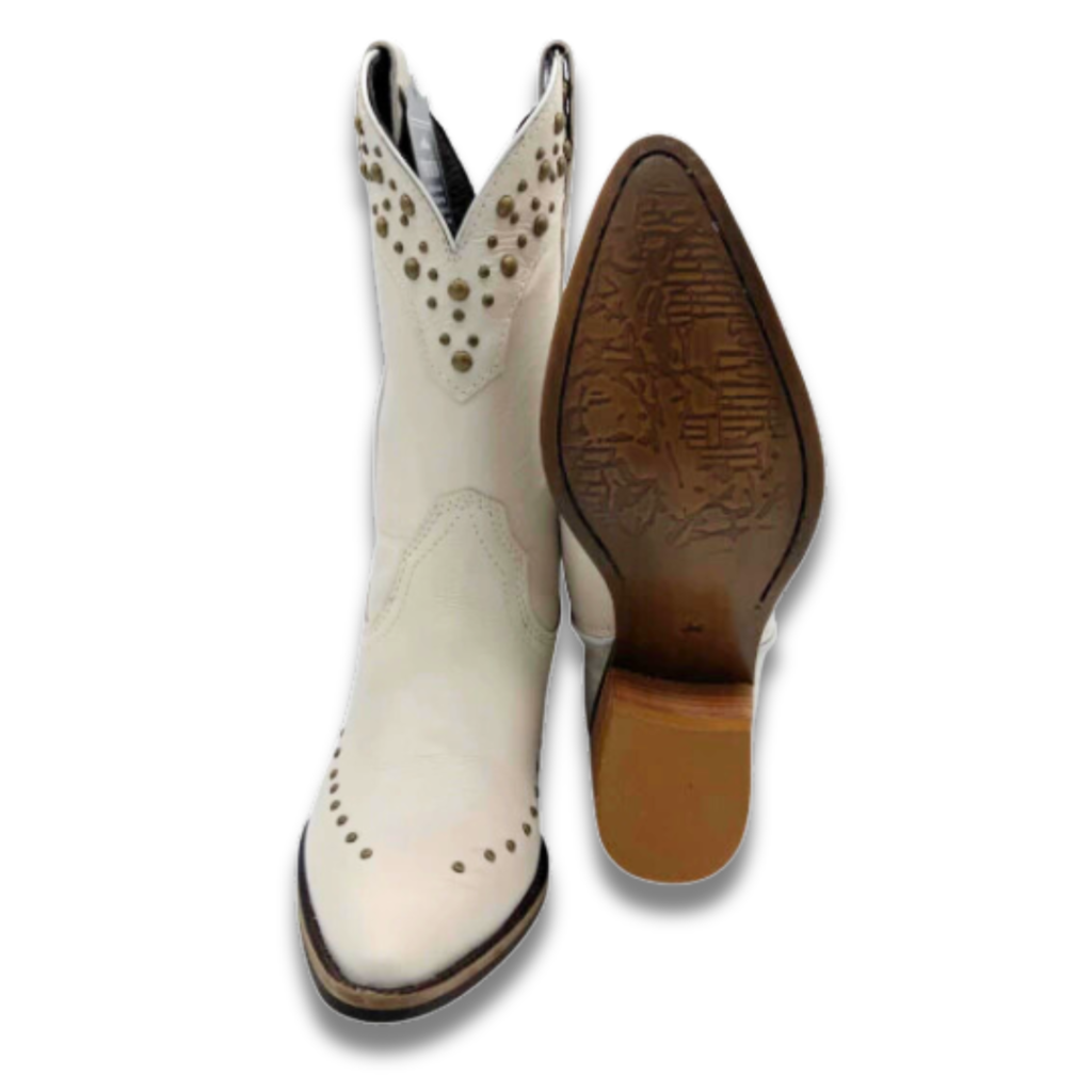 Bota Feminina Bico Fino Vimar Marfim