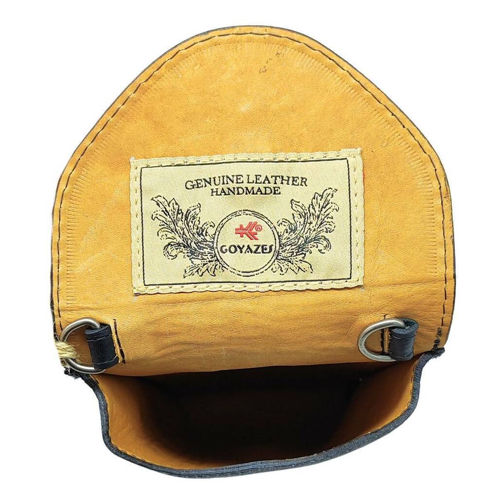 Bolsa De Couro Goyazes Pit Stop Preto