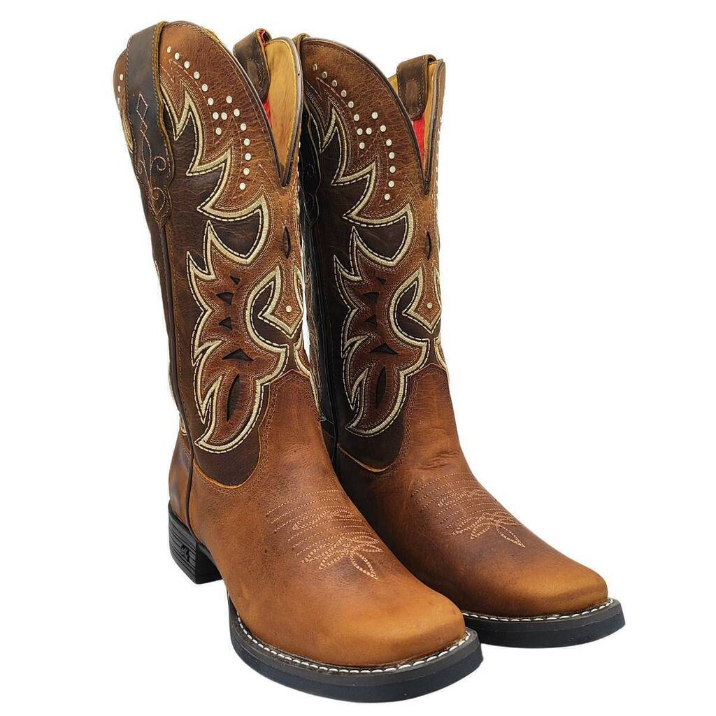 Bota Texana Feminina Goyazes Dallas Tabaco