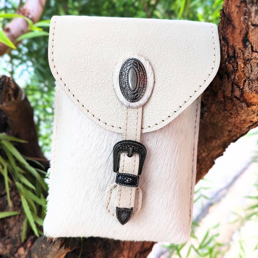 Bolsa De Couro Goyazes Austin Off White