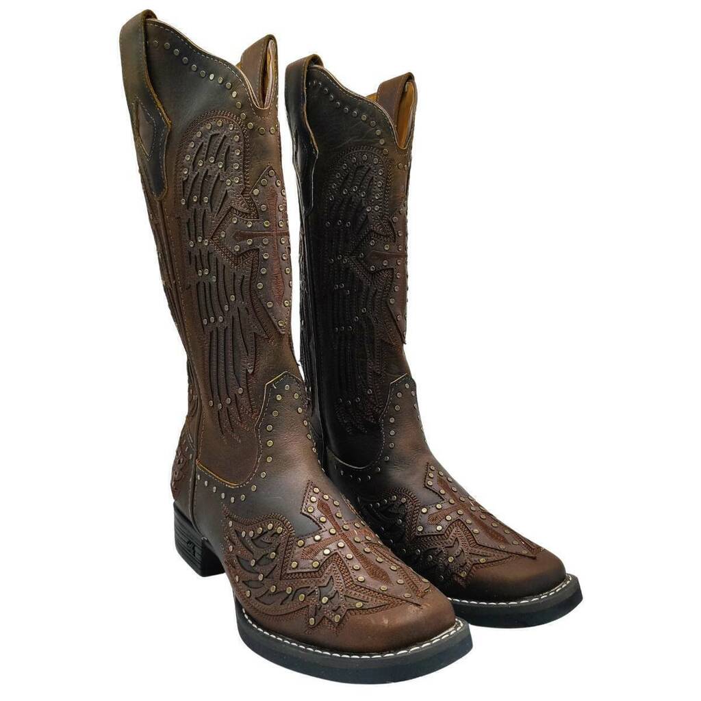 Bota Texana Feminina Goyazes Dallas Tabaco