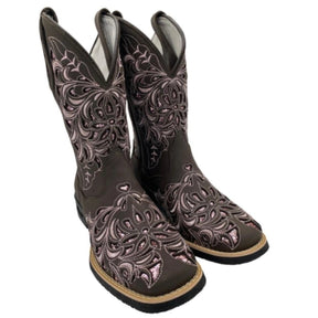 Bota Feminina Fóssil Café Brilho Rose