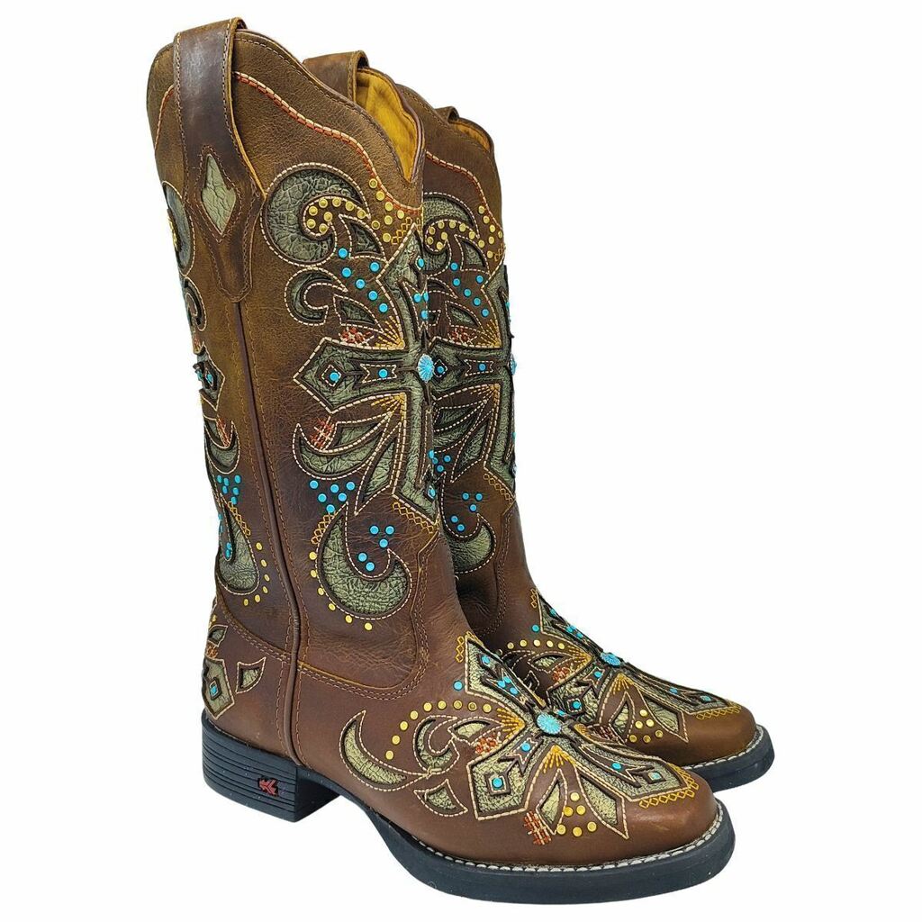 Bota Texana Feminina Goyazes Dallas Tabaco