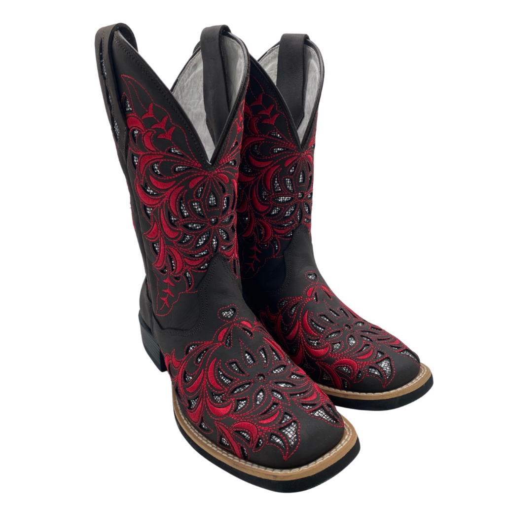 Bota Feminina Pink Brilho Prata