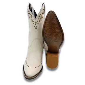 Bota Feminina Bico Fino Vimar Marfim