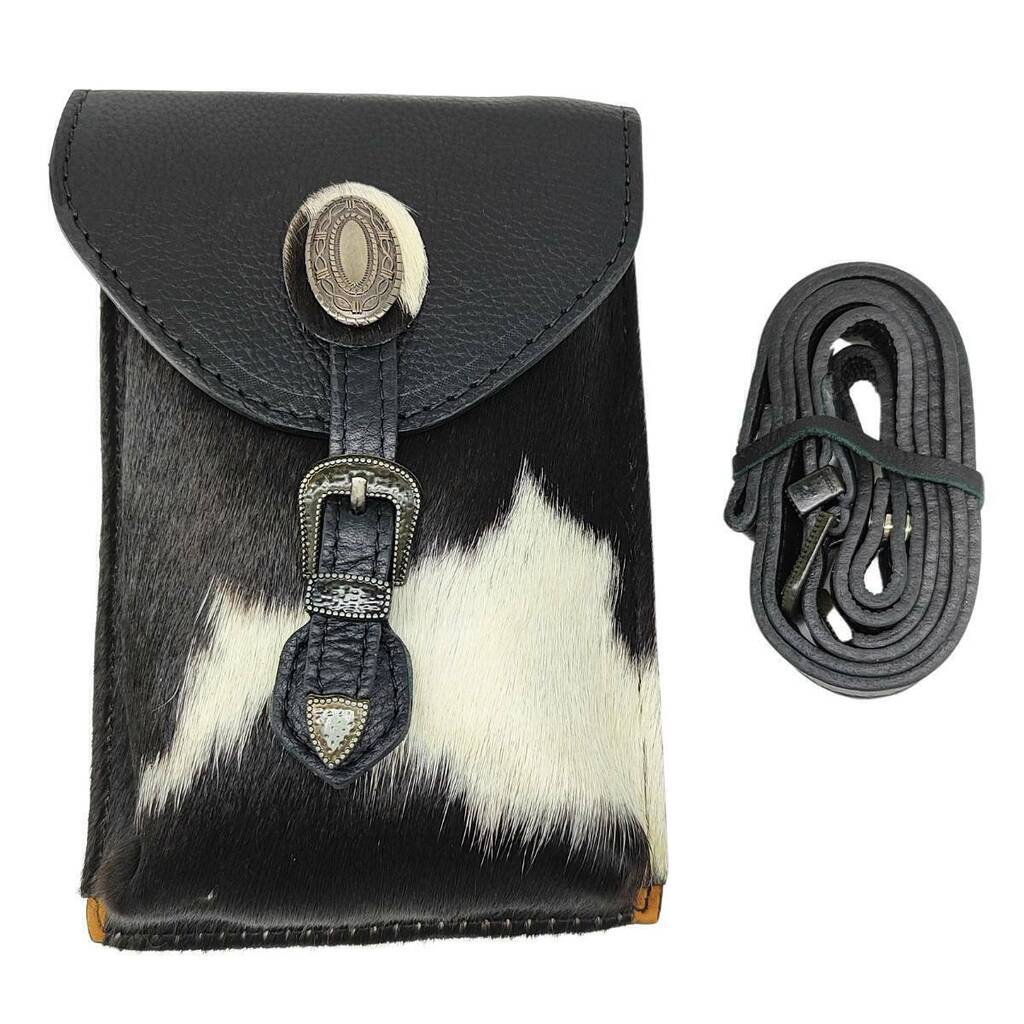 Bolsa De Couro Goyazes Pit Stop Preto