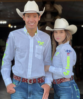 COMBO CASAL 2 CAMISAS TEX TEAM - BRANCO / VERDE
