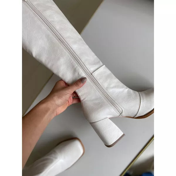 Bota Feminina Jade Off White